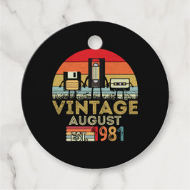 EST 1981威厳があるヴィンテージ40歳の誕生日 フェイバータグ