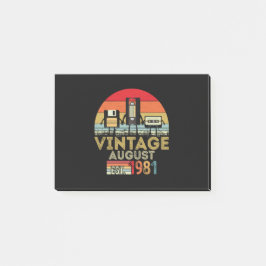 EST 1981威厳があるヴィンテージ40歳の誕生日 ポストイット