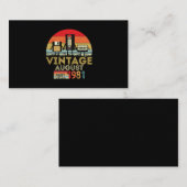 EST 1981威厳があるヴィンテージ40歳の誕生日 名刺 (正面/裏面)