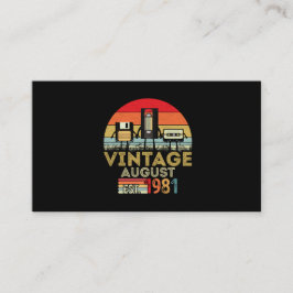 EST 1981威厳があるヴィンテージ40歳の誕生日 名刺