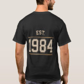 Est 1984 ヴィンテージ・ヘリテイジスタイル tシャツ (裏面)