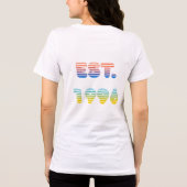 Est 1996 ビンテージ風な年のデザイン 🌈 トライブレンドTシャツ (裏面)