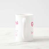 EST 20xxピンクのハートと矢印 ボーンチャイナマグカップ (裏面)