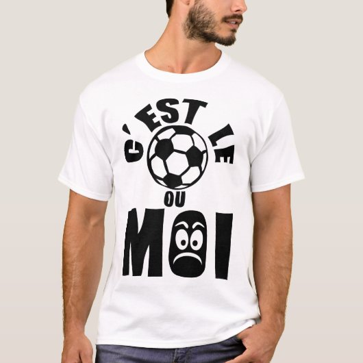 est foot ou moi expression femme  football 1 tシャツ (正面)