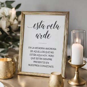 Esta Vela Ardeのメモリ結婚アルへのサインスペインのイン ポスター
