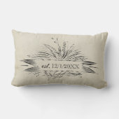 Establishedのアンティーク氏及び夫人は刺激を受けた汚れました ランバークッション (裏面)