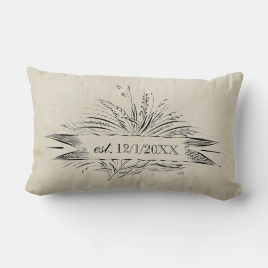 Establishedのアンティーク氏及び夫人は刺激を受けた汚れました ランバークッション (裏面)