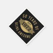 Established 1972 50th Birthday スタンダードカクテルナプキン (角)