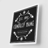 Established Business Name, Decorative スクエア壁時計 (傾斜)