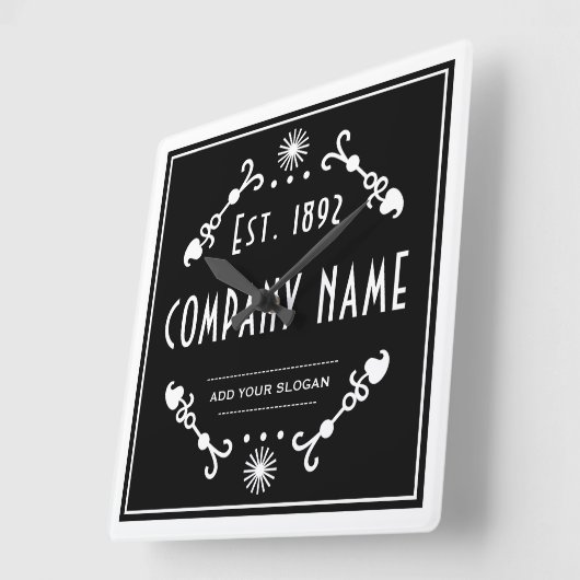 Established Business Name, Decorative スクエア壁時計 (傾斜)