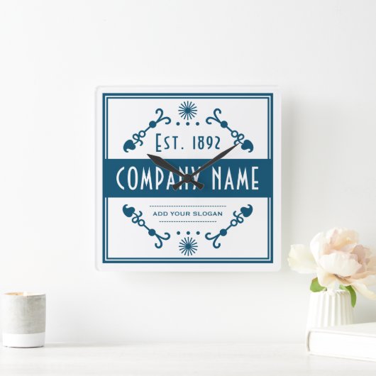 Established Business Name, Decorative スクエア壁時計 (ホーム)