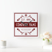 Established Business Name, Decorative スクエア壁時計 (ホーム)