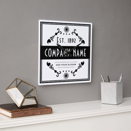 Established Business Name, Decorative スクエア壁時計 (オフィス)