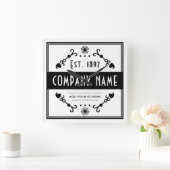 Established Business Name, Decorative スクエア壁時計 (ホーム)