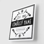 Established Business Name, Decorative スクエア壁時計 (傾斜)