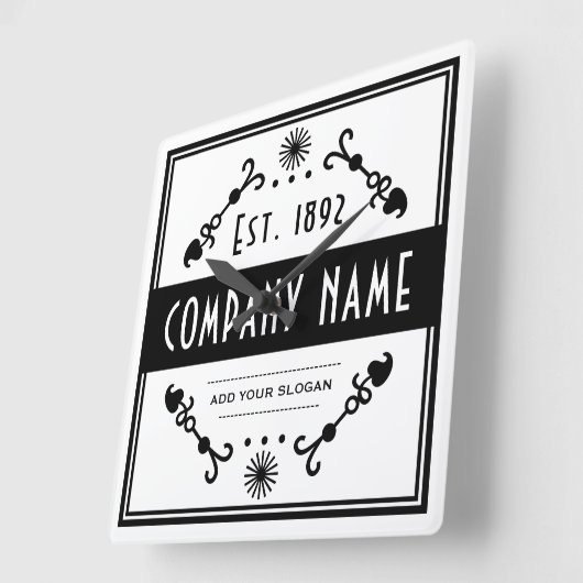 Established Business Name, Decorative スクエア壁時計 (傾斜)