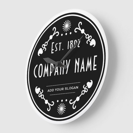 Established Business Name, Decorative ラージ壁時計 (傾斜)