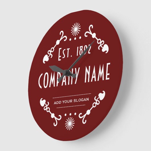 Established Business Name, Decorative ラージ壁時計 (傾斜)