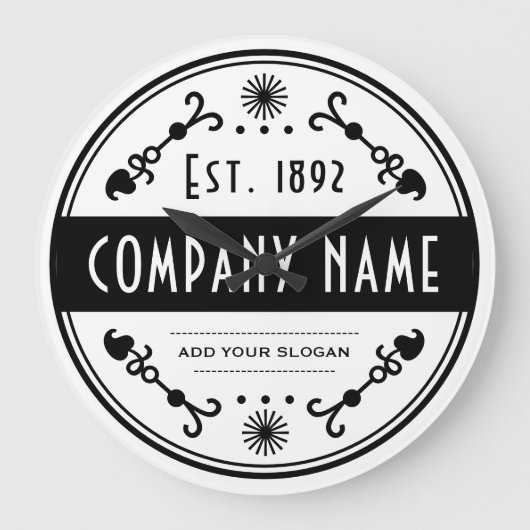 Established Business Name, Decorative  ラージ壁時計 (正面)