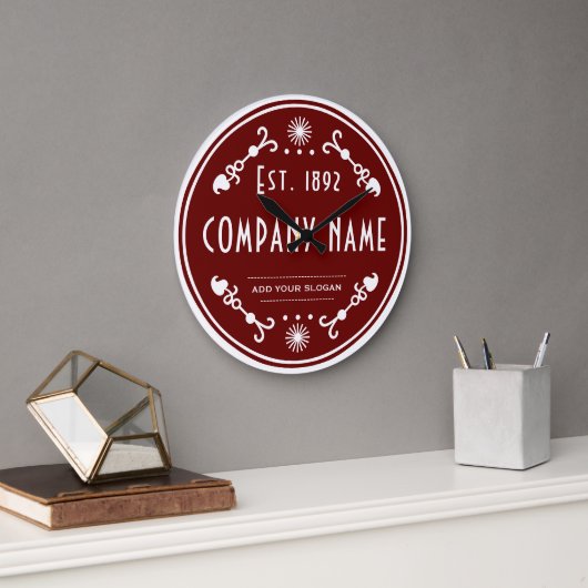 Established Business Name, Decorative ラージ壁時計 (オフィス)