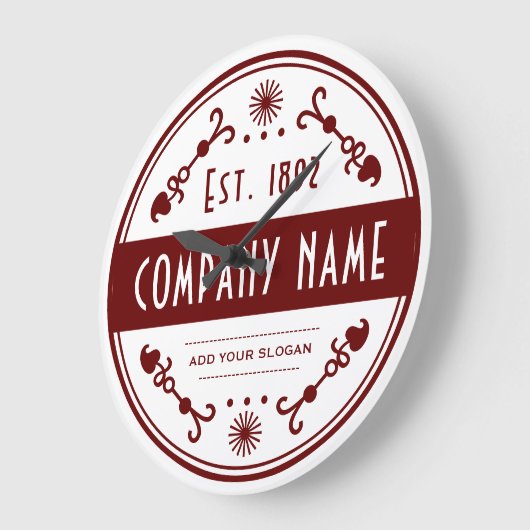 Established Business Name, Decorative ラージ壁時計 (傾斜)