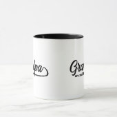 Established New Grandpa Est date Typography  マグカップ (中央)