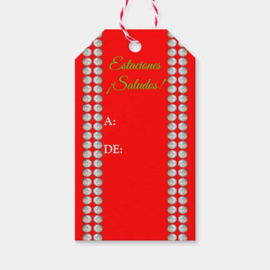 EstacioneのSaludosエティケタスデレガロ ギフトタグ (正面)