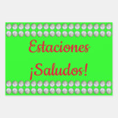 EstacioneのSaludosPapel Tresパック ラッピングペーパーシート (正面3)