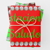 EstacioneのSaludosPapel Tresパック ラッピングペーパーシート (インサイチュ)