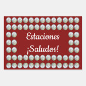 EstacioneのSaludosPapel Tresパック ラッピングペーパーシート (正面3)