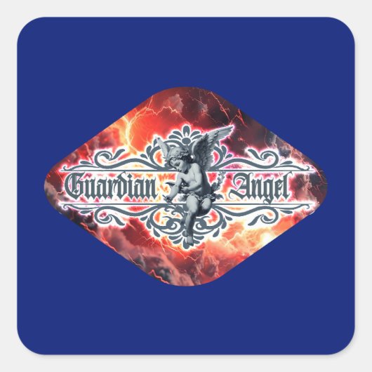 Estampa Anjo - Guardian Angel – Adesivo スクエアシール (正面)