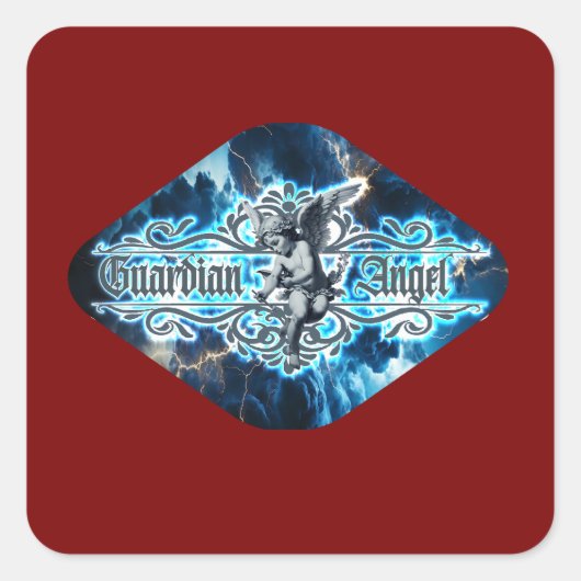 Estampa Anjo - Guardian Angel – Adesivo スクエアシール (正面)