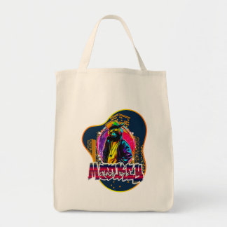 Estampa Graffiti Art Monkey Rap Hip Hop - Bolsa トートバッグ