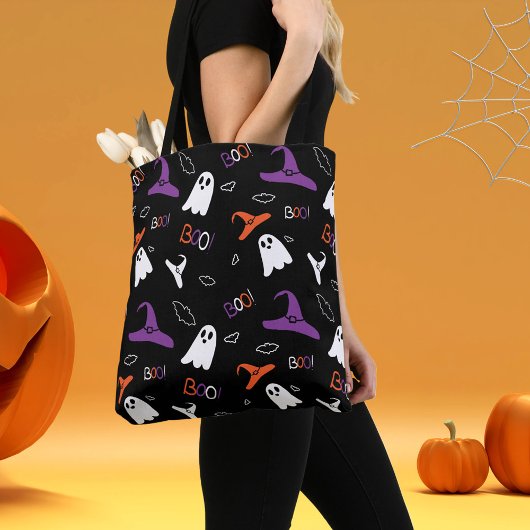 Estampa halloween boo トートバッグ