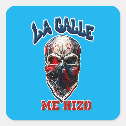 Estampa Hip Hop - La Calle Me Hizo - Adesivo スクエアシール (正面)