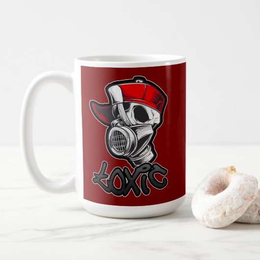 Estampa Hip Hop - Toxic Skull - Caneca コーヒーマグカップ (ドーナツ)