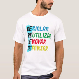 Estampa Recicle Reutilize Renove Repense BR Tシャツ