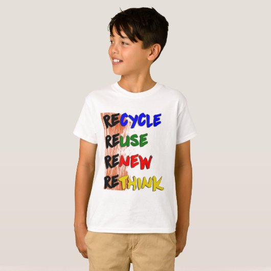 Estampa Recicle reutilize renove repense Tシャツ (正面フル)