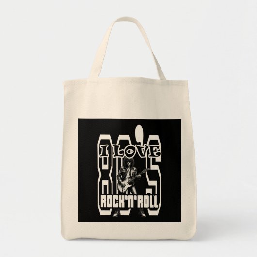 Estampa Rock - I Love 80s Rock’n’Roll – Bolsas トートバッグ (正面)