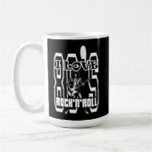 Estampa Rock - I Love 80s Rock’n’Roll – Caneca コーヒーマグカップ (左)