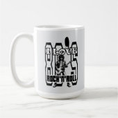 Estampa Rock - I Love 80s Rock’n’Roll – Caneca コーヒーマグカップ (左)