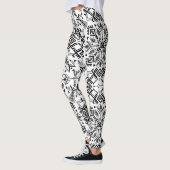 Estampado de Tejido Artesanal | Efecto Punto Boho レギンス (左)
