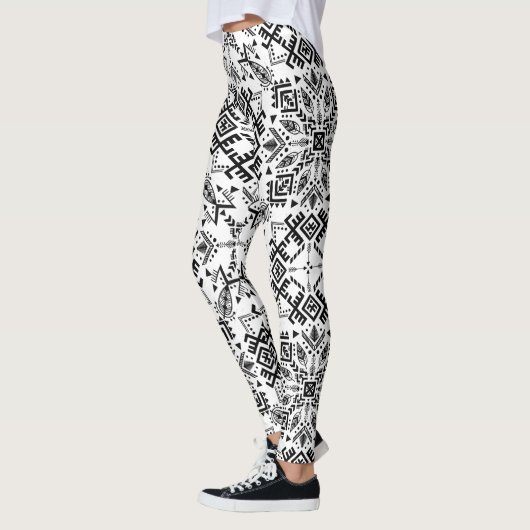 Estampado de Tejido Artesanal | Efecto Punto Boho レギンス (左)