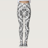 Estampado de Tejido Artesanal | Efecto Punto Boho レギンス (正面)