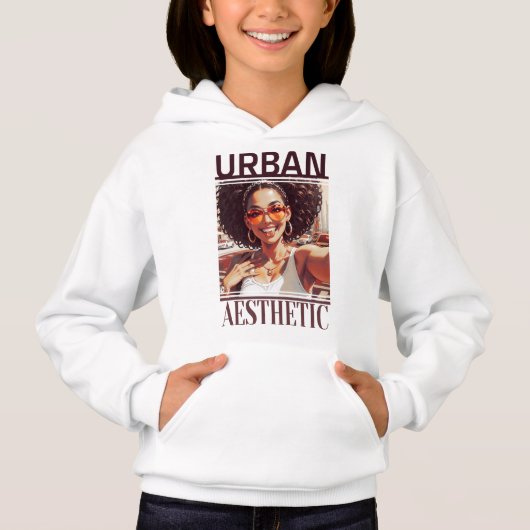 Estampado de una Chica Afro Estilo Urbano (正面)