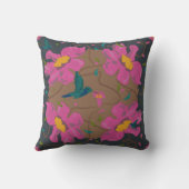 Estampado floral de lapachos en primavera クッション (裏面)