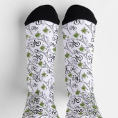 estampado integral de parís con flores ソックス (上部)
