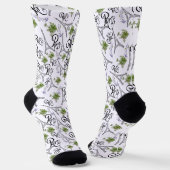 estampado integral de parís con flores ソックス (傾斜あり)