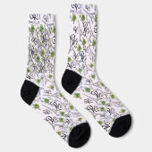 estampado integral de parís con flores ソックス (右)