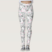 estampado integral de parís con notas musicales レギンス (正面)